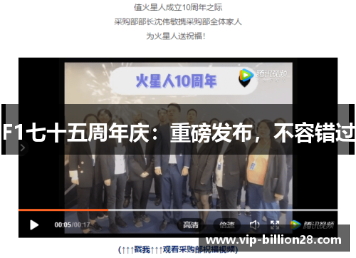 F1七十五周年庆：重磅发布，不容错过